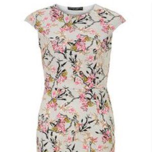 Flower Print Women Sheath Dress